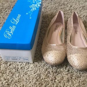 Rose gold wedding flats